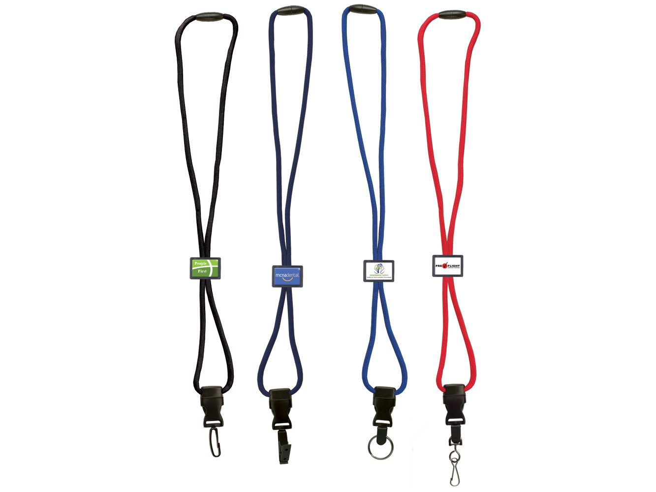 BH018:  Braided Lanyard with Rectangle Slider