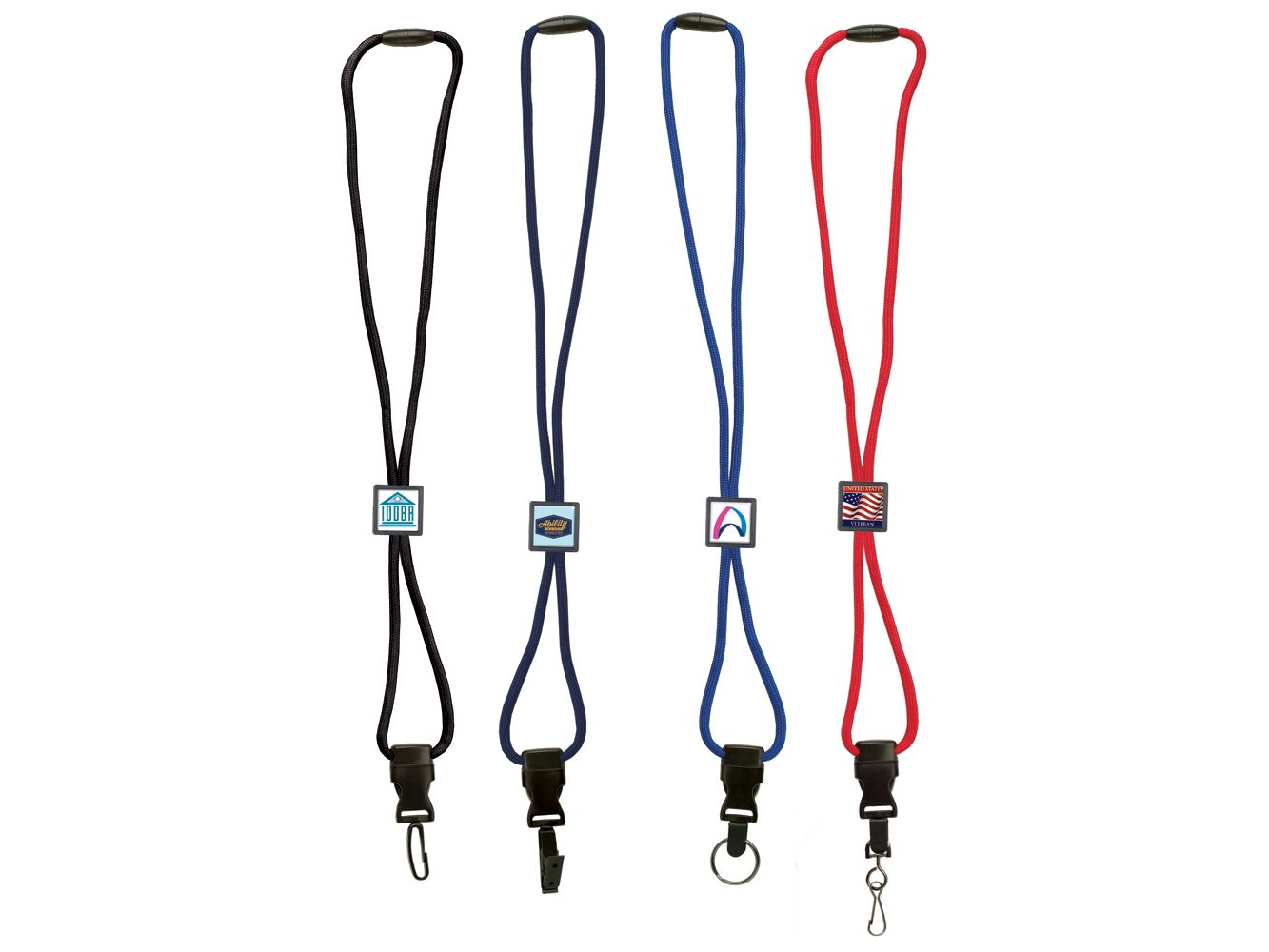 BH055:  Braided Lanyard with Square Slider