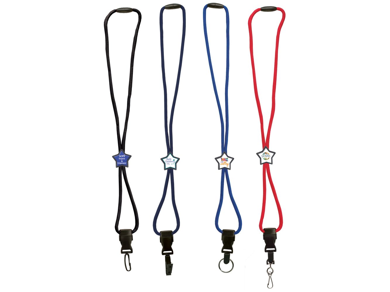 BH086:  Braided Lanyard with Star Slider