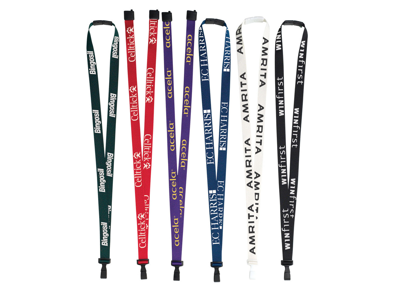 BH2065:  5/8″ P.E.T. Recycled Silk Screen Lanyard