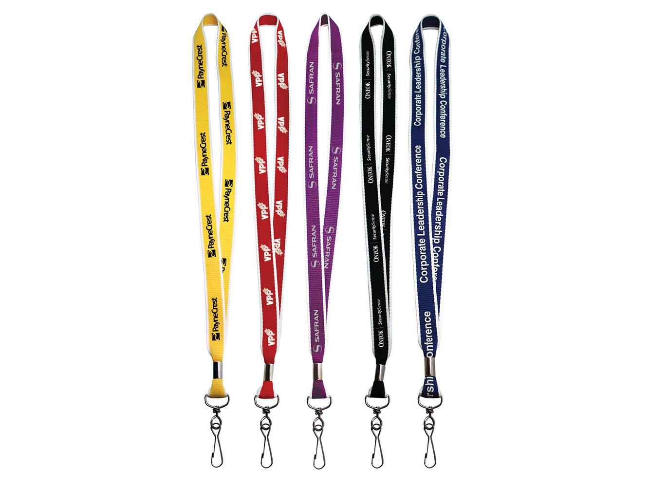 BHW013:  3/4″ White Border Silk Screen Lanyard