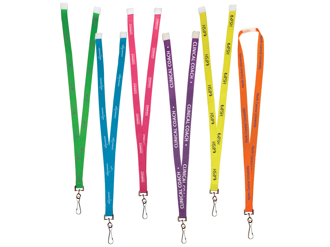 BHN014: 1″ Neon Silk Screen Lanyard