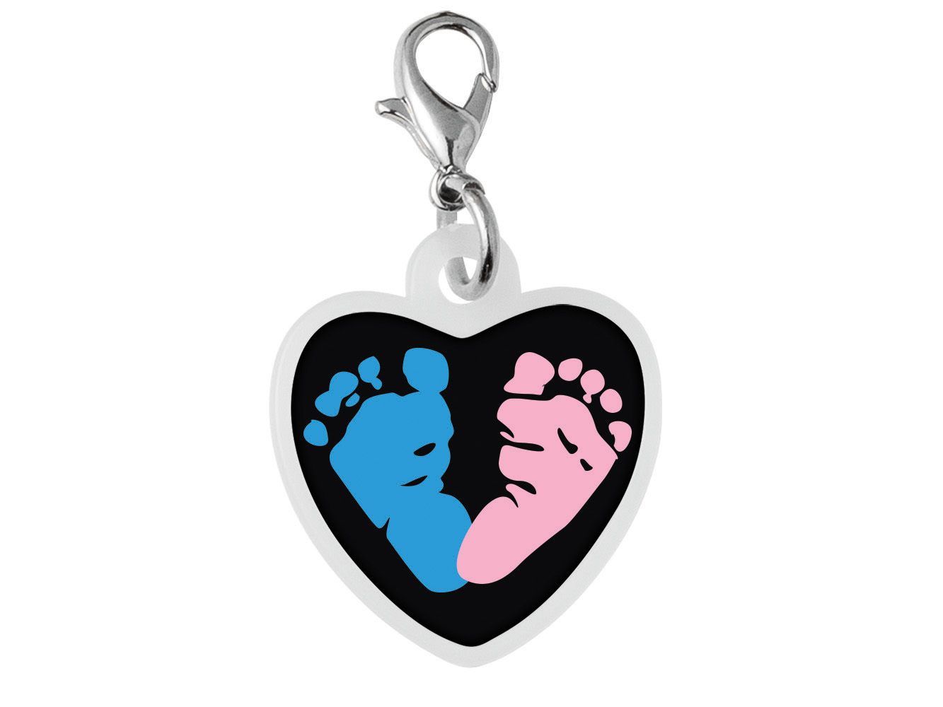 BC85:  Heart Badge Reel Charm