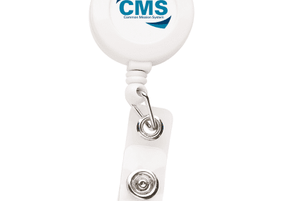 BH1 Round Badge Reel - White