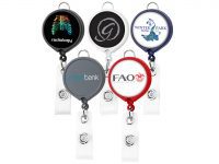 BH30:  Opaque Large Face Badge Reel with Lanyard Attachment
