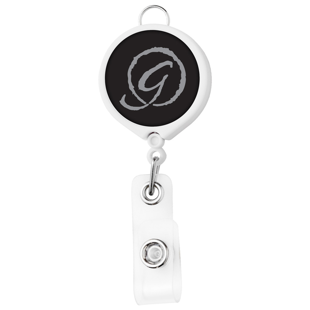 BH30: Opaque Large Face Badge Reel with Lanyard Attachment - Devara
