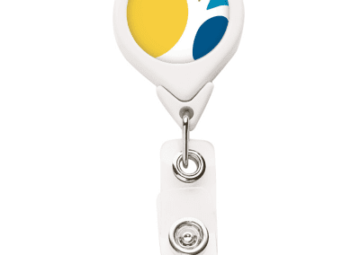 BH3 Round Badge Reel - White