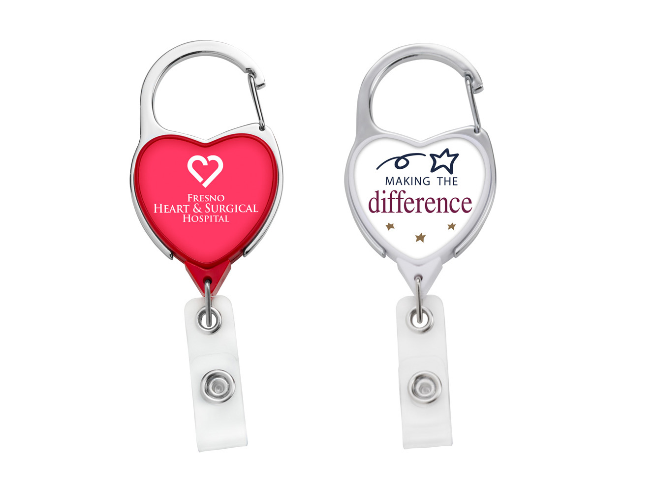 BH43: JUMBO Heart Carabiner Badge Reel