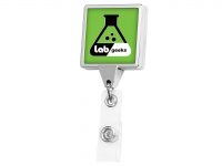 BH55CH:  Chrome JUMBO Square Badge Reel