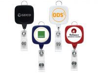 BH611:  JUMBO Sqround Badge Reel with Lanyard Attachment