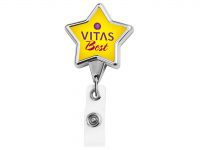 BH747:  Chrome Star Badge Reel