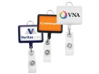 BHR18:  JUMBO Rectangle Badge Reel with Lanyard Attachment
