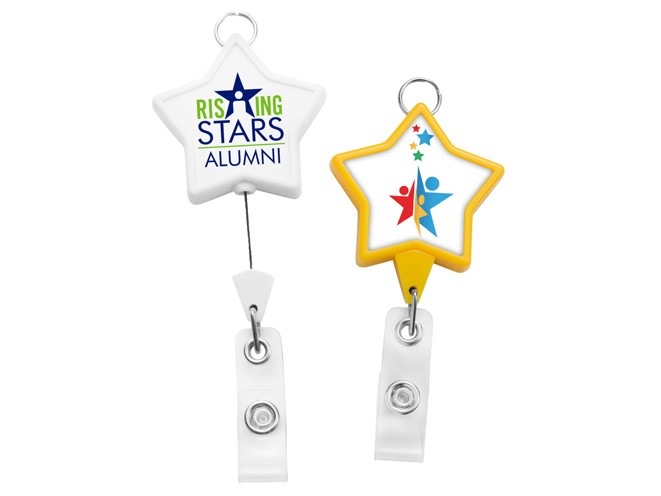 BHR86:  JUMBO Star Badge Reel with Lanyard Attachment