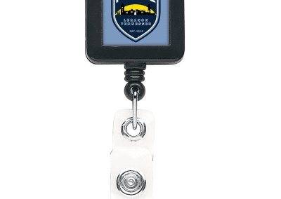 BHS40 Square badge Reel - Black