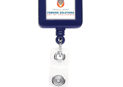 BHS40 Square badge Reel - Blue