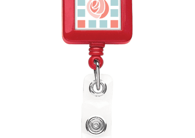 BHS40 Square badge Reel - Red