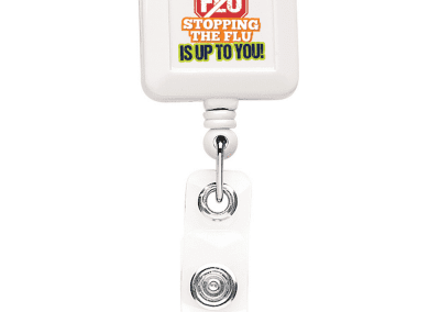 BHS40 Square badge Reel - White