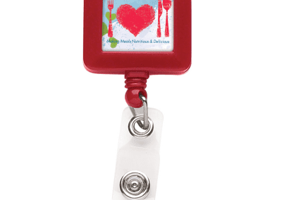 BHS7 Square Badge Reel - Red