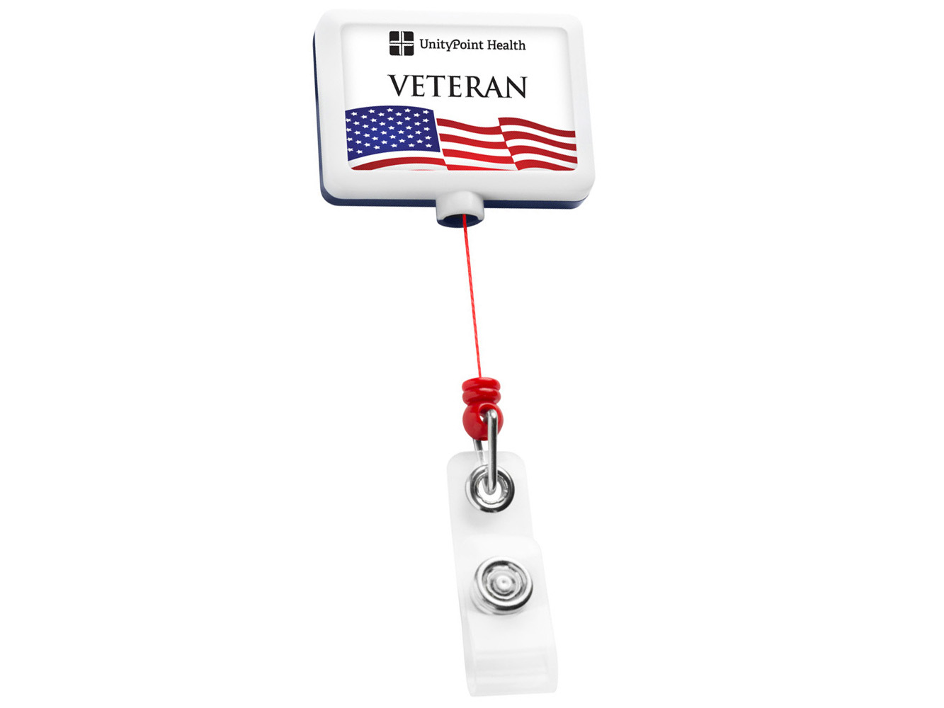 BHU18:  Patriot JUMBO Rectangle Badge Reel