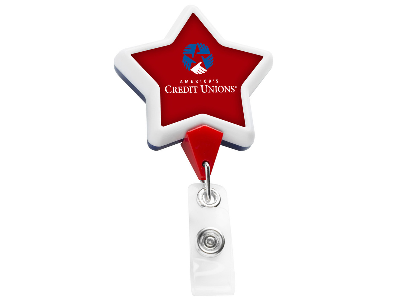 BHU86:  Patriot JUMBO Star Badge Reel