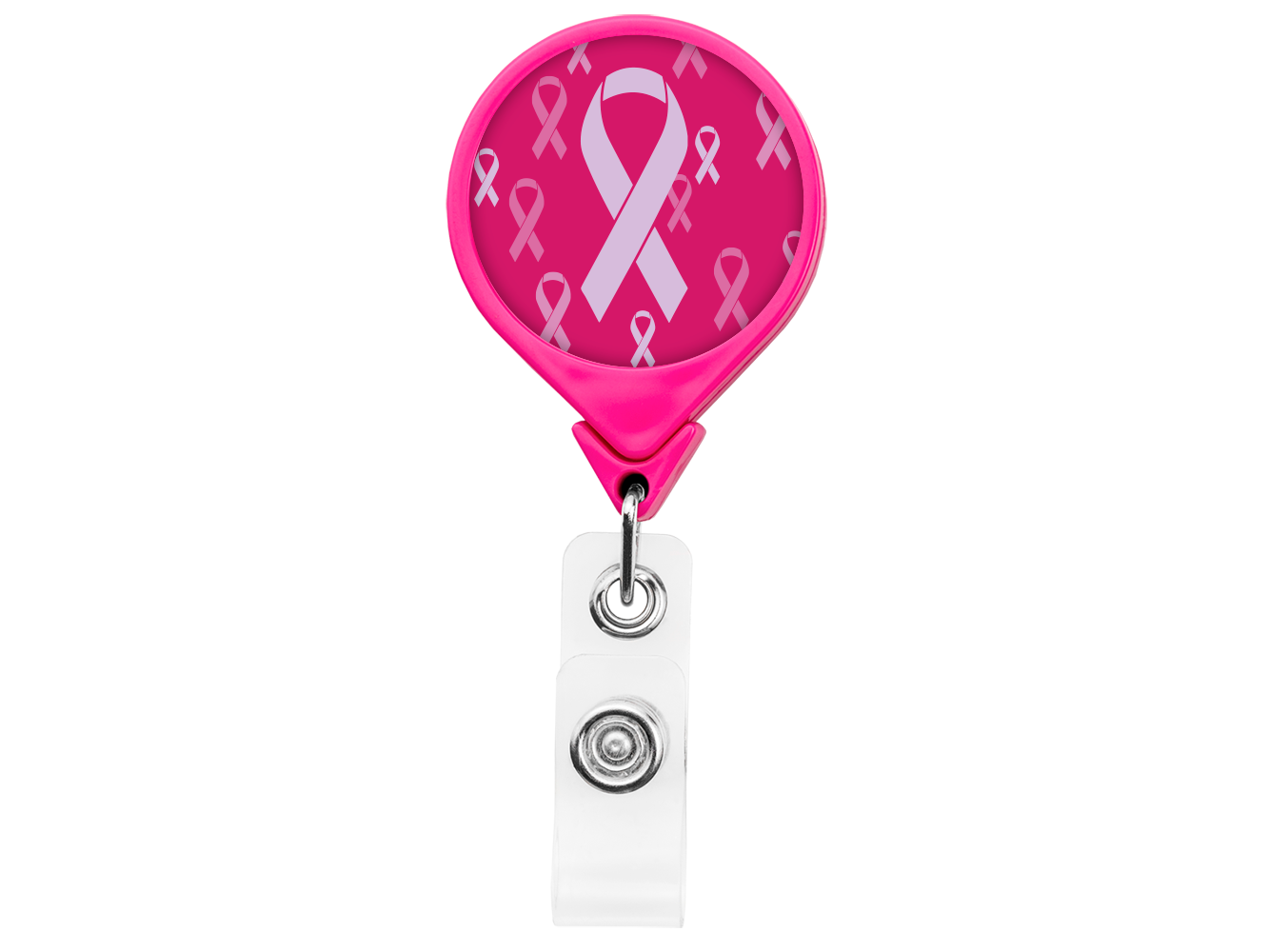 RF001:  Pink Ribbon JUMBO Theme Badge Reel