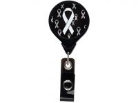 RF004:  Black Ribbon JUMBO Theme Badge Reel