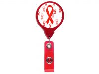 RF005:  Red Ribbon JUMBO Theme Badge Reel