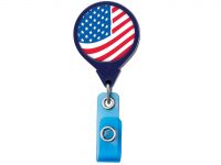 RF011: US Flag JUMBO Theme Badge Reel