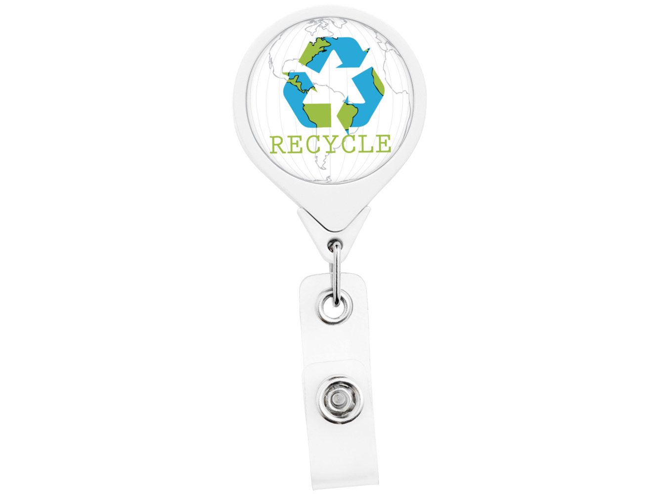 RF012: Recycle JUMBO Theme Retractable Badge Reel