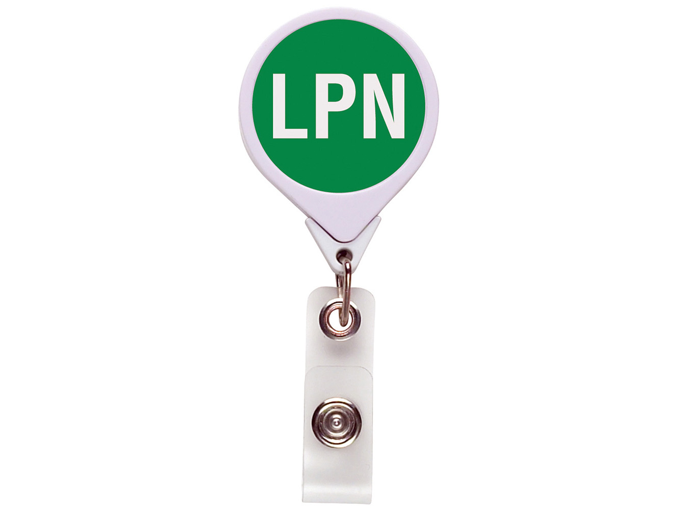 RF017:  LPN-Licensed Practical Nurse (Green 347C) JUMBO Position Badge Reel