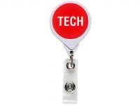 RF019:  TECH-Technician (Red 485C) JUMBO Position Badge Reel