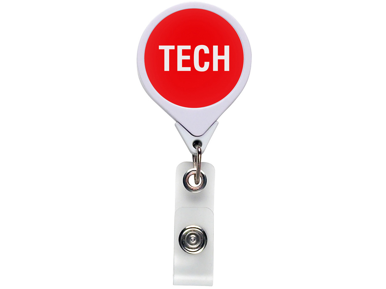 RF019:  TECH-Technician (Red 485C) JUMBO Position Badge Reel
