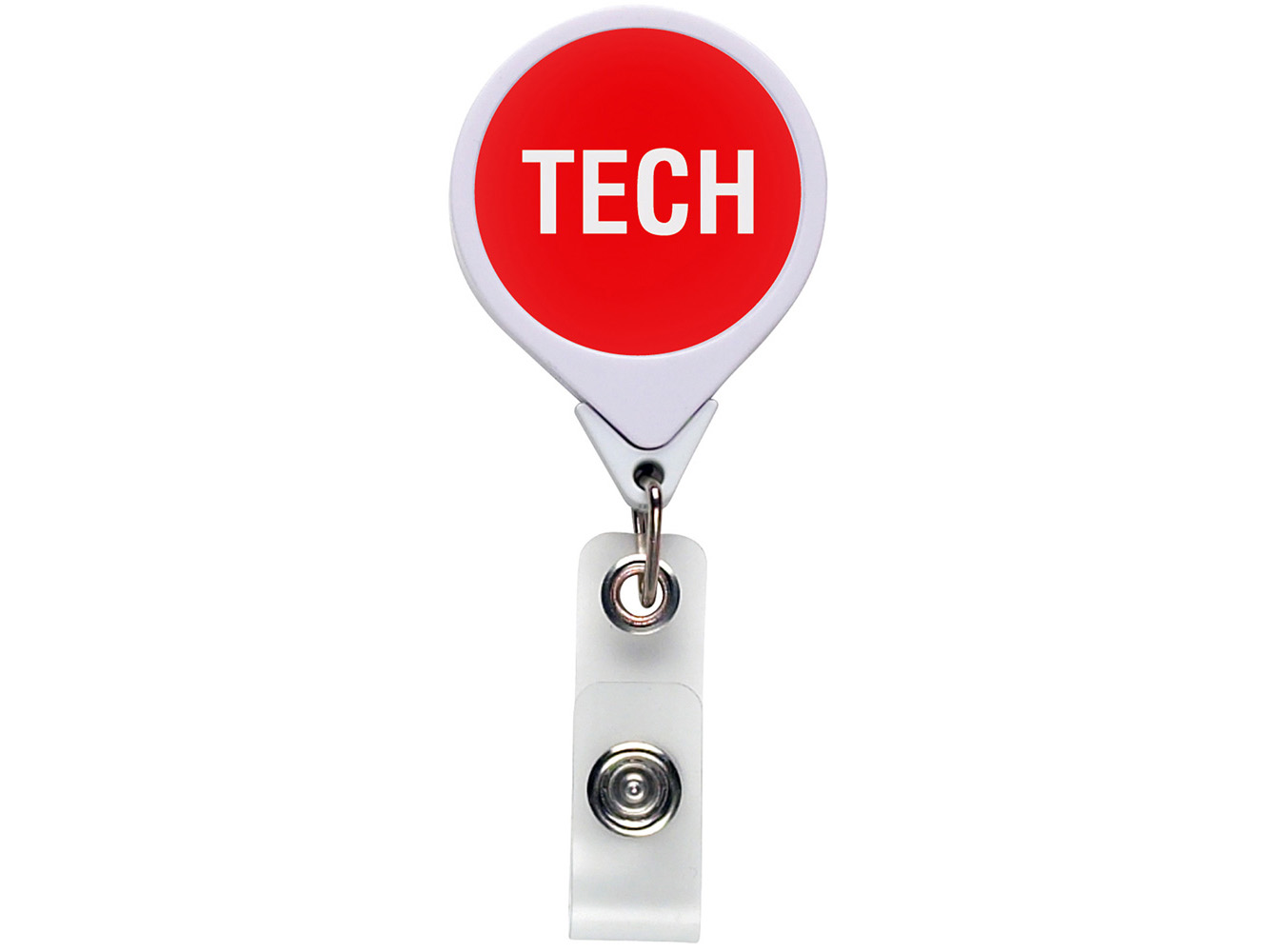 RF019:  TECH-Technician (Red 485C) JUMBO Position Badge Reel