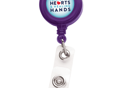 TBH1 Translucent Round Badge Reel -  Purple