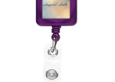 TBHS40 Translucent Square badge Reels -  Purple