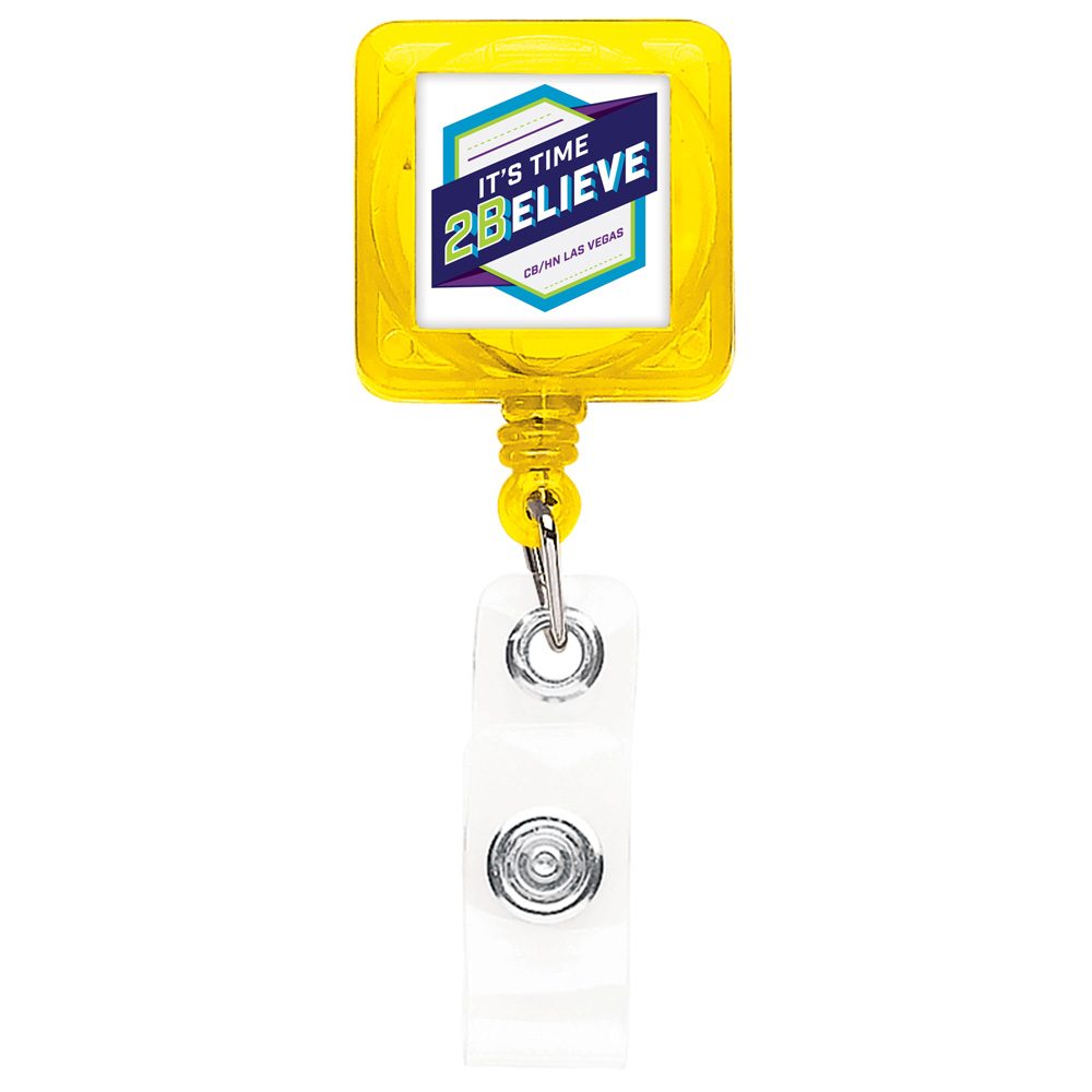 TBHS40: Better Square Badge Reel (translucent colors)