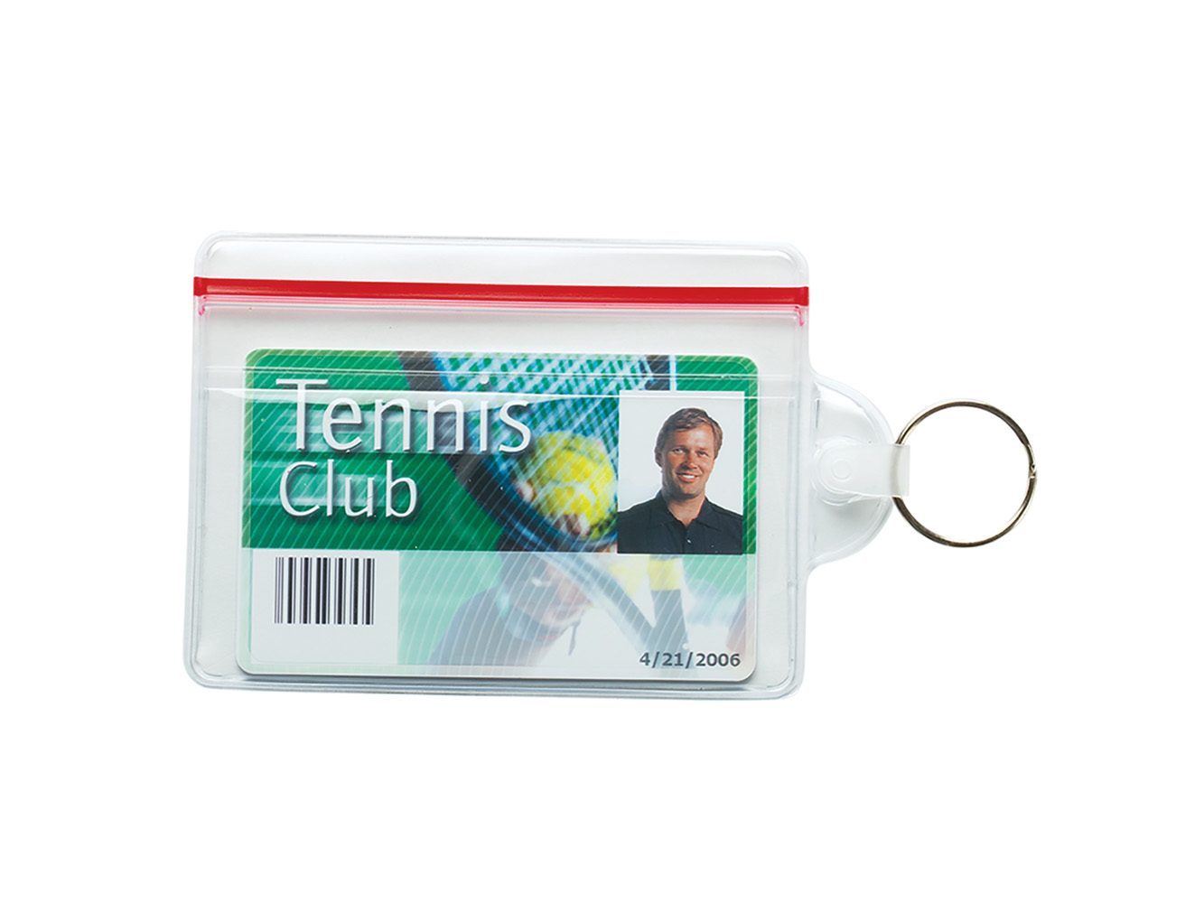 B1111: Sealable Card Holder with Split Ring