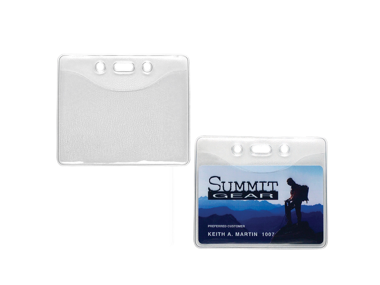 BH1510: Clear Horizontal Card Holder