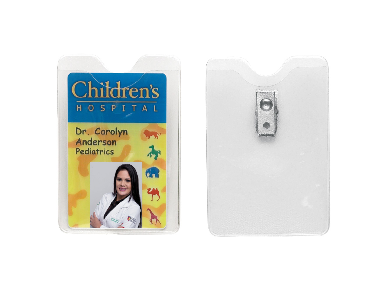 BH1812: Clear Top Vertical Card Holder with Clip