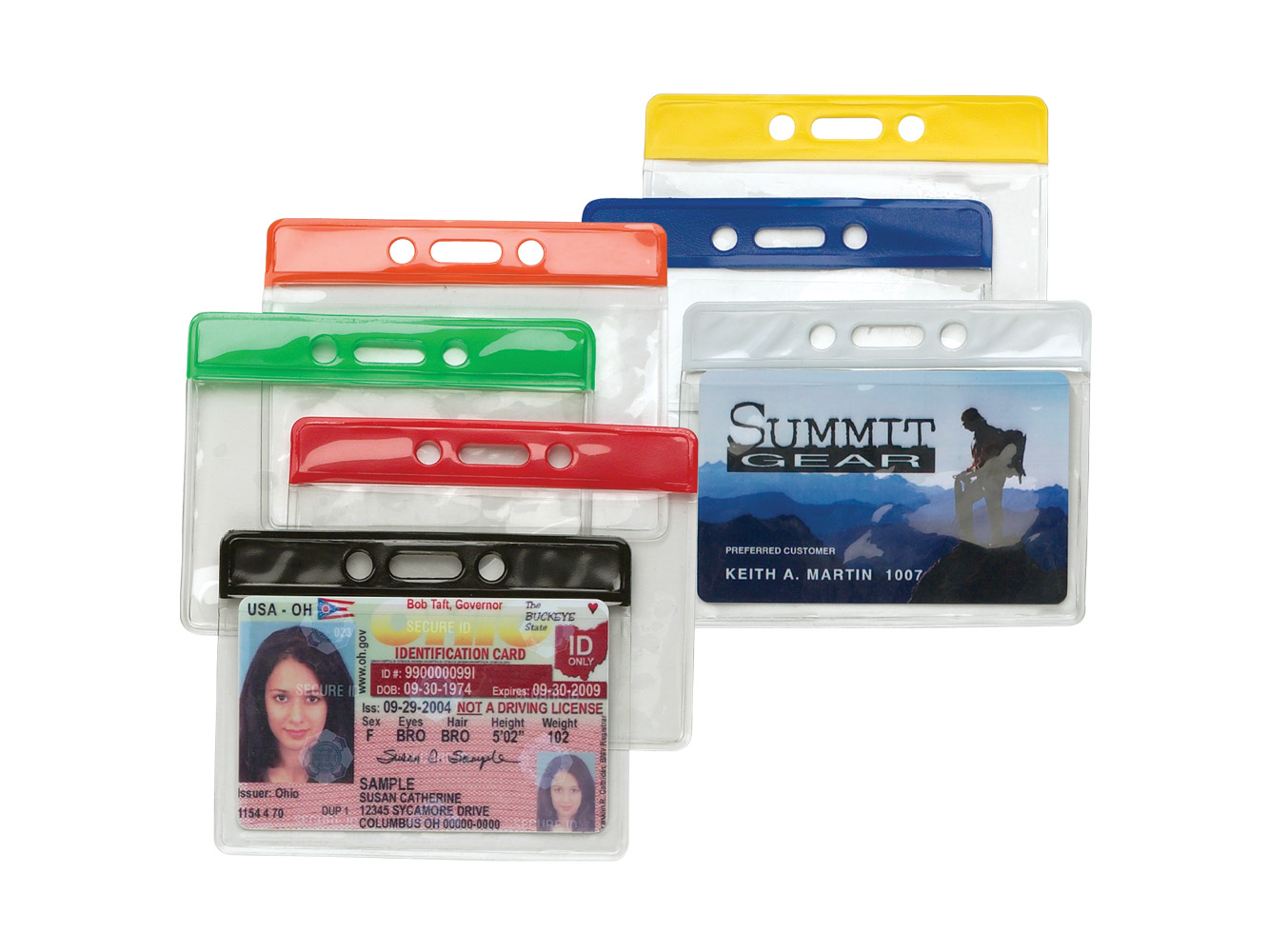BH250: Color Top Horizontal Card Holder