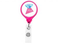 BH44HP: Hot Pink JUMBO Round Badge Reel