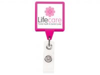 BH55HP: Hot Pink JUMBO Square Badge Reel