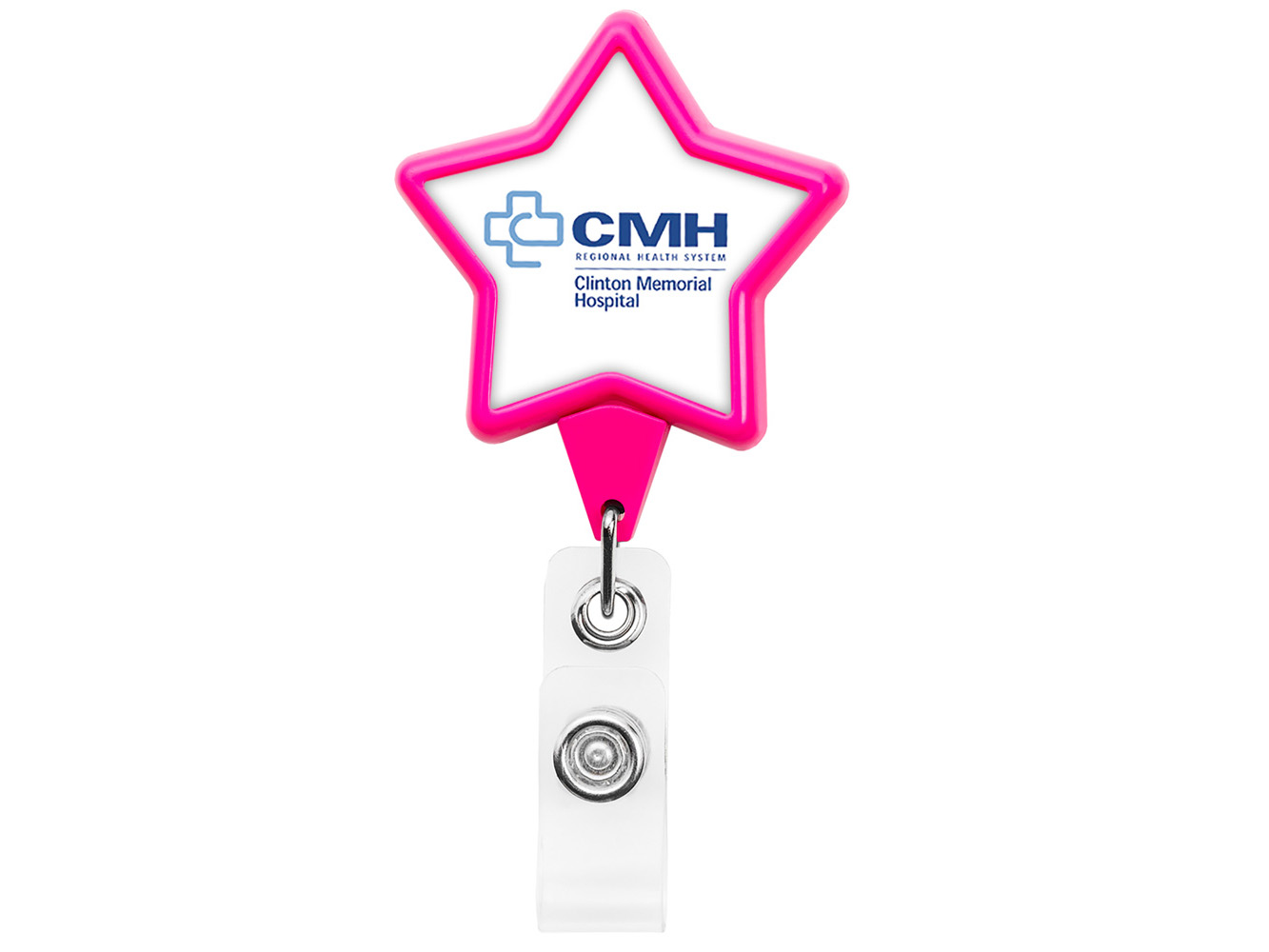 BH5STRHP: Hot Pink Star Badge Reel