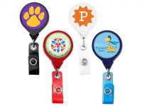 BH48:  JUMBO Round Badge Reel with Belt Clip