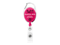BH14: Hot Pink Bubble Carabiner Badge Reel