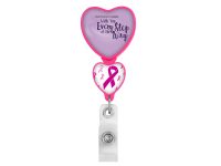 BHD85: Hot Pink Double Up Heart Badge Reel