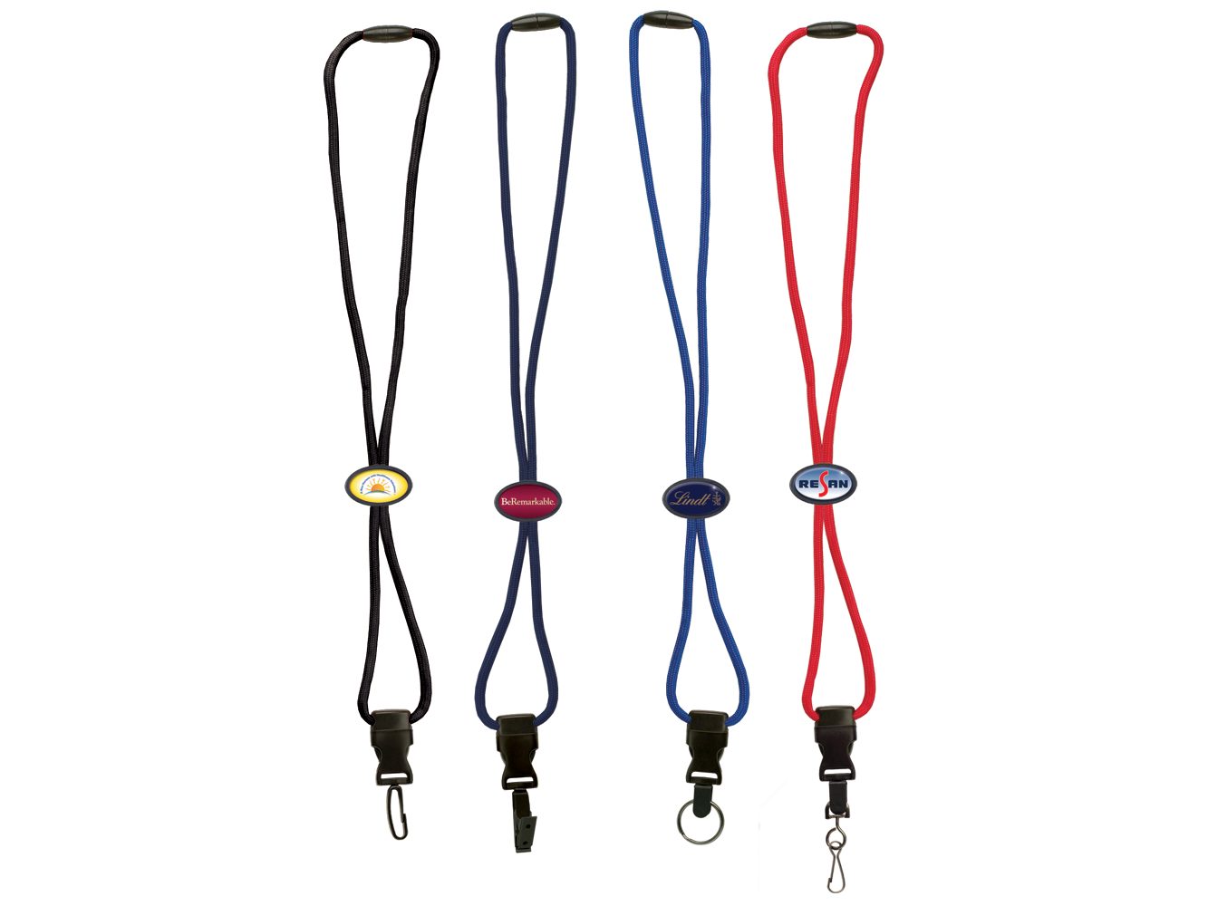 BH066:  Braided Lanyard with Oval Slider