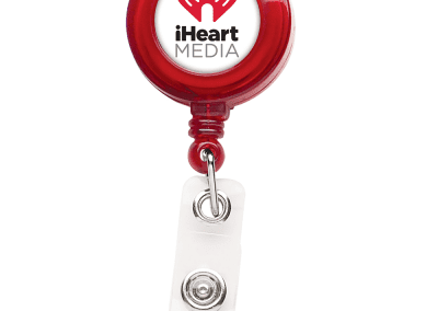TBH7 Translucent Round Badge Reel -  Red