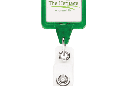 TBHS3 Translucent Square badge Reels -  Green