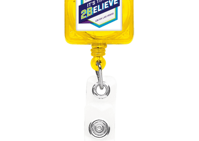 TBHS40 Translucent Square badge Reels - Yellow
